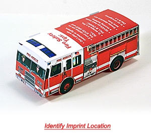 Picture of Foldable Die-Cut Fire Truck (Full Color Digital)