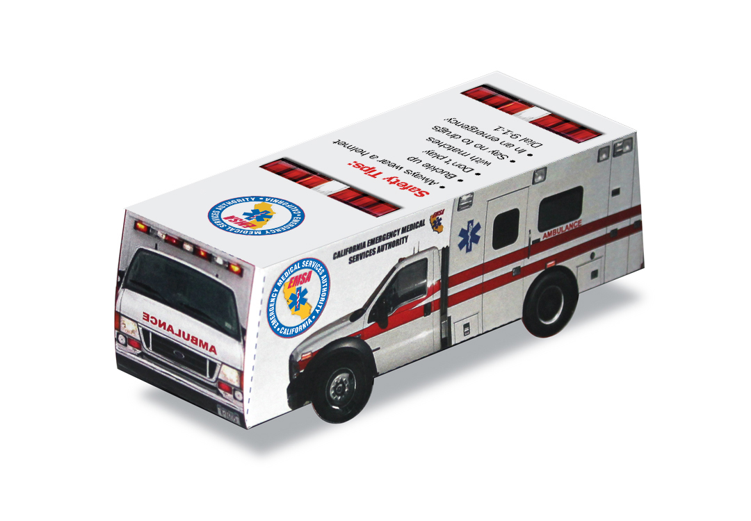 Picture of Foldable Die-Cut Ambulance (Full Color Digital)