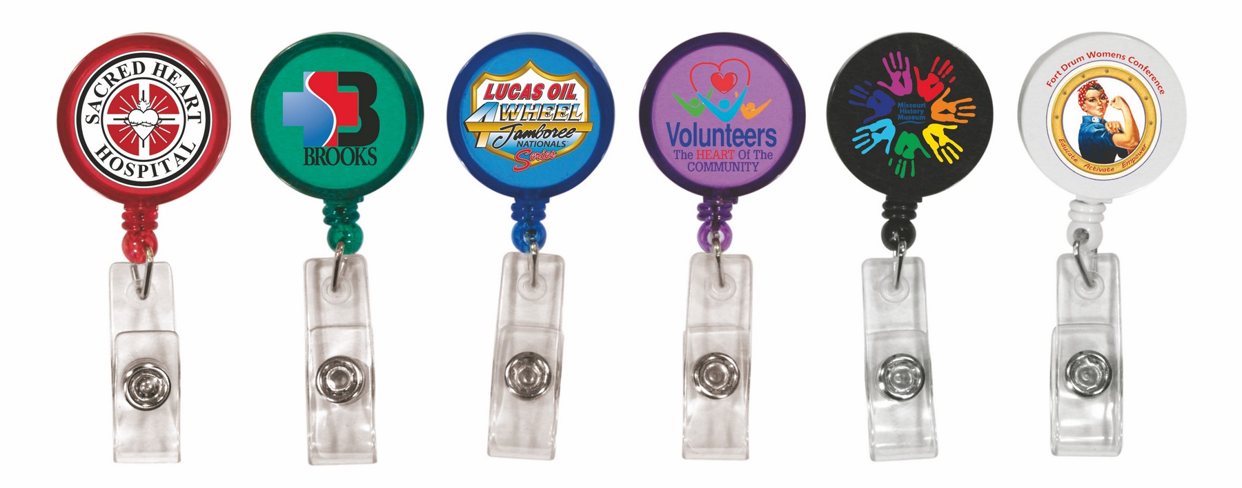 Picture of Round Retractable Badge Holder w/Alligator Clip