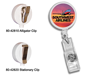 Picture of Round Retractable Badge Holder w/Alligator Clip