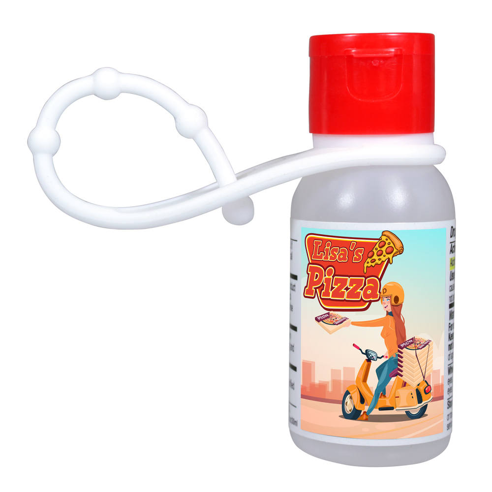 Picture of 1 Oz. Full Color Digital Gel Sanitizer w/Lanyard
