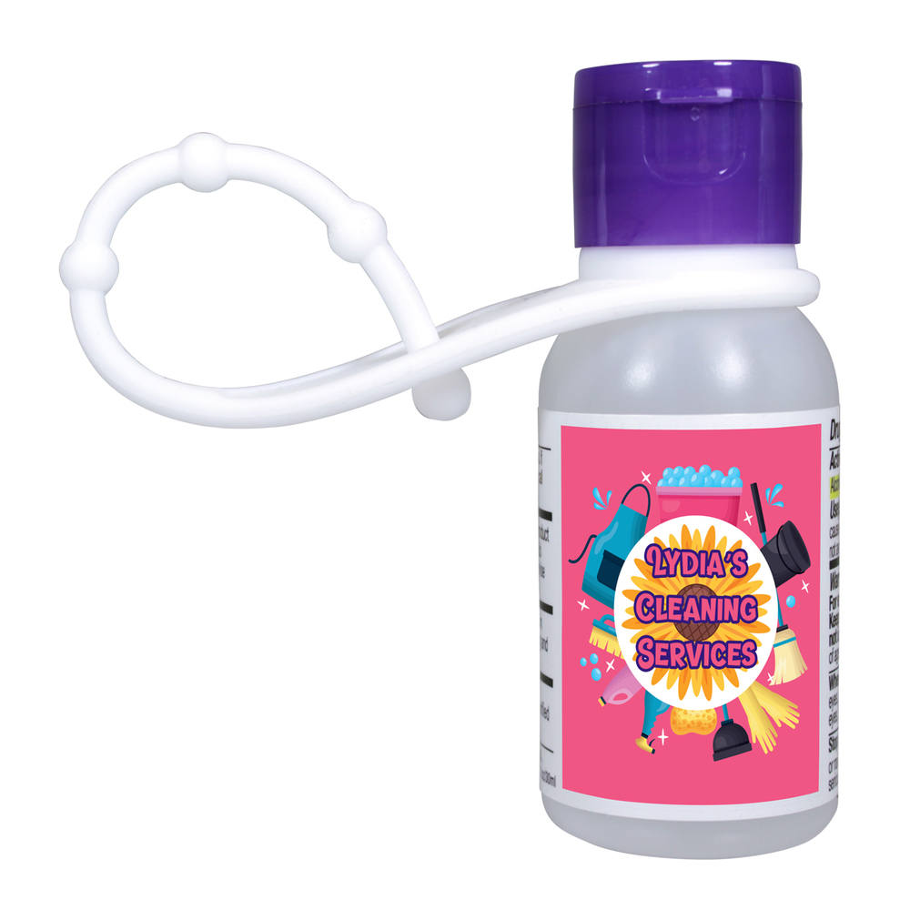 Picture of 1 Oz. Full Color Digital Gel Sanitizer w/Lanyard
