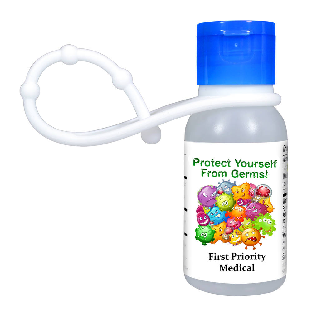 Picture of 1 Oz. Full Color Digital Gel Sanitizer w/Lanyard