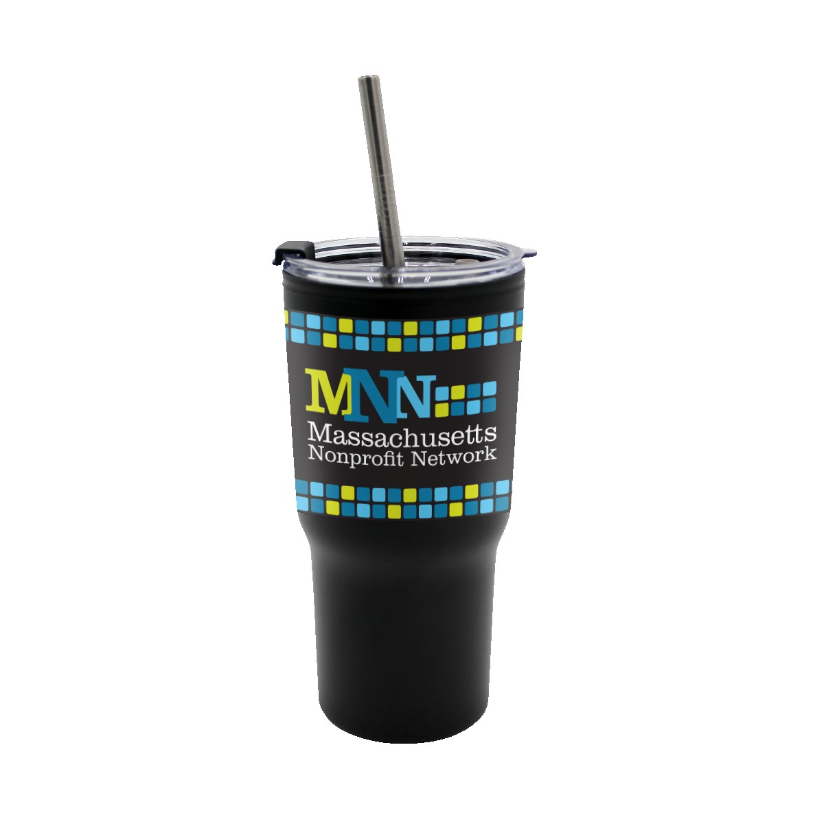 Picture of 20 oz. Ares Recycled Tumbler with Stainless Straw Lid, Full Color Digital