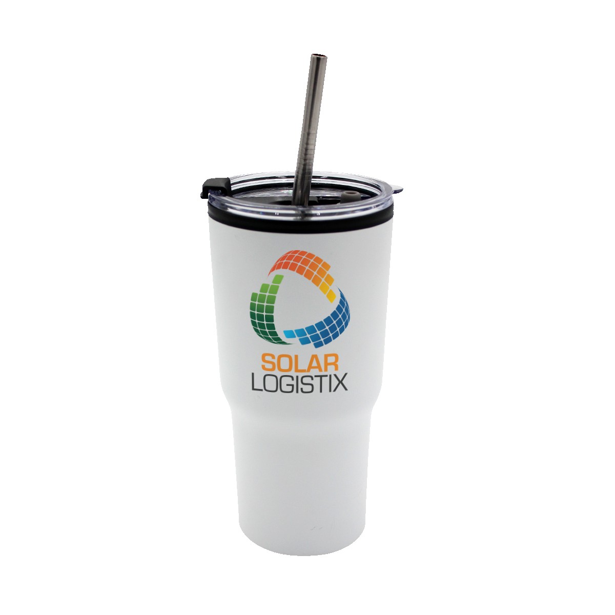 Picture of 20 oz. Ares Recycled Tumbler with Stainless Straw Lid, Full Color Digital