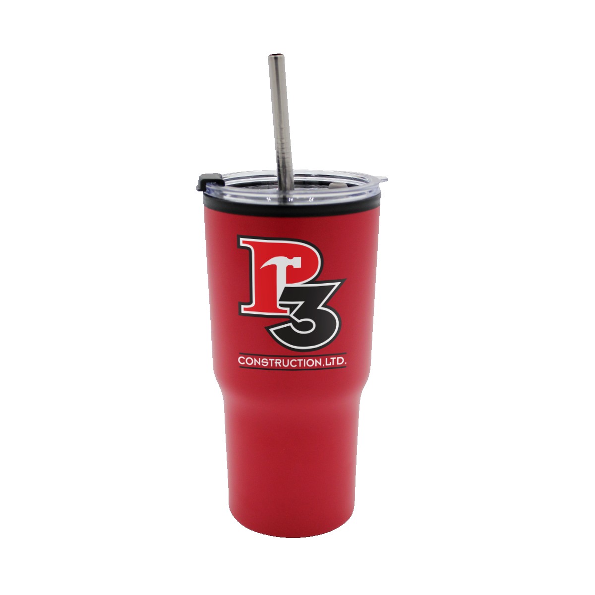 Picture of 20 oz. Ares Recycled Tumbler with Stainless Straw Lid, Full Color Digital