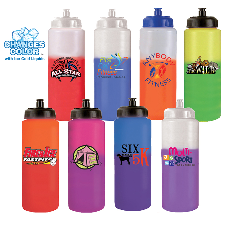 Picture of 32 Oz. Mood Sports Bottle w/Push 'n Pull Cap (Full Color Digital)