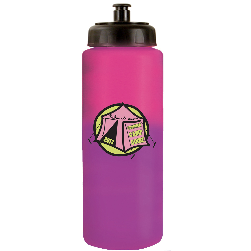 Picture of 32 Oz. Mood Sports Bottle w/Push 'n Pull Cap (Full Color Digital)
