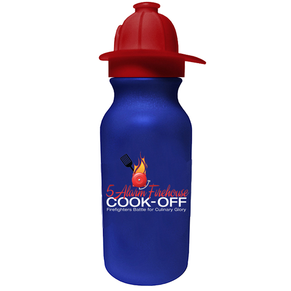 Picture of 20 Oz. Value Cycle Bottle w/Fireman Helmet Push 'n Pull Cap (Full Color Digital)