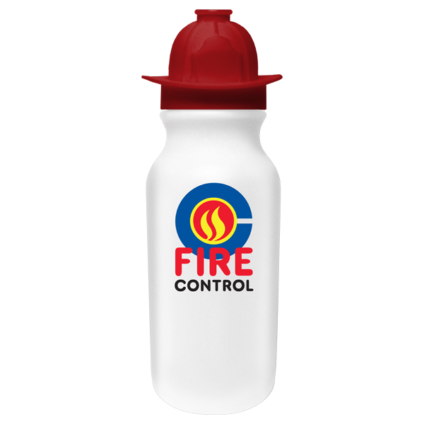 Picture of 20 Oz. Value Cycle Bottle w/Fireman Helmet Push 'n Pull Cap (Full Color Digital)