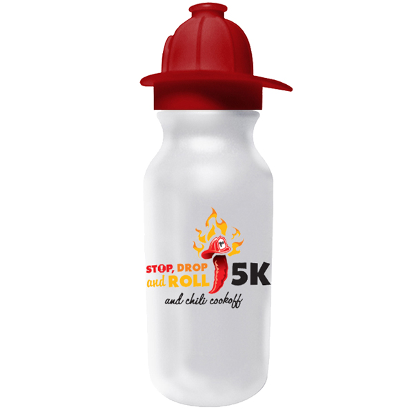 Picture of 20 Oz. Value Cycle Bottle w/Fireman Helmet Push 'n Pull Cap (Full Color Digital)