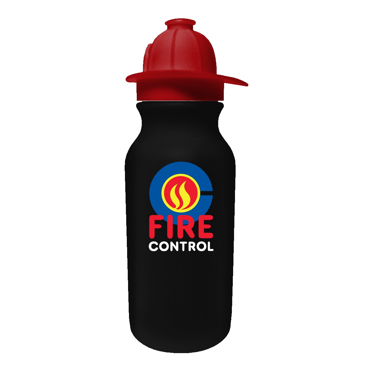 Picture of 20 Oz. Value Cycle Bottle w/Fireman Helmet Push 'n Pull Cap (Full Color Digital)