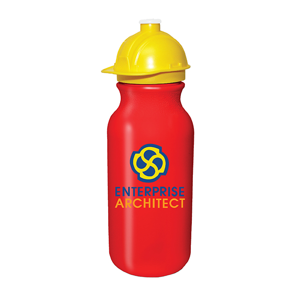 Picture of 20 Oz. Value Cycle Bottle w/Safety Helmet Push 'n Pull Cap (Full Color Digital)