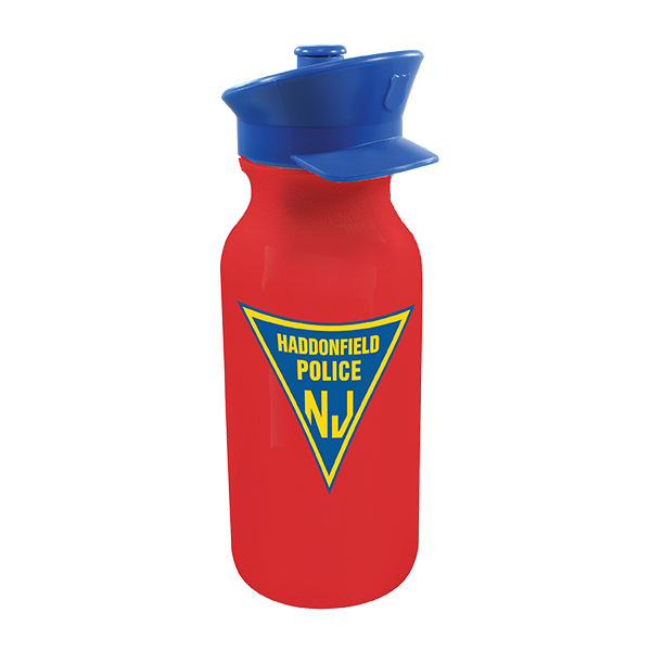 Picture of 20 Oz. Value Cycle Bottle w/Police Hat Push 'n Pull Cap (Full Color Digital)