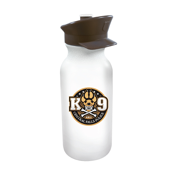 Picture of 20 Oz. Value Cycle Bottle w/Police Hat Push 'n Pull Cap (Full Color Digital)