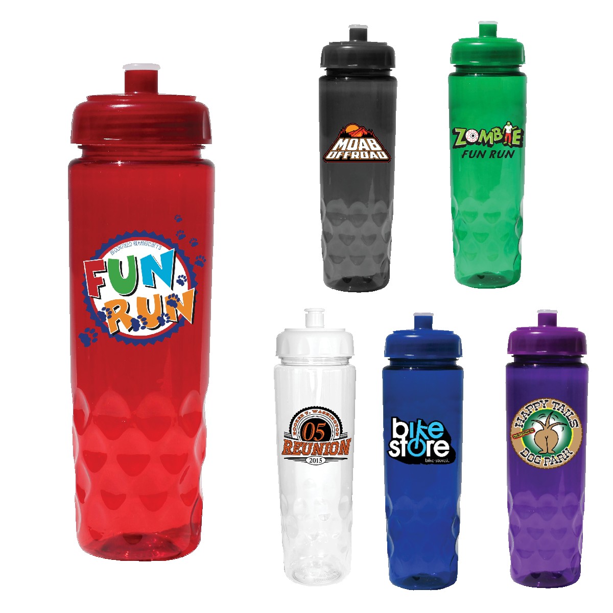 Picture of 24 Oz. Poly-Saver PET Bottle w/Push 'n Pull Cap (Full Color Digital)