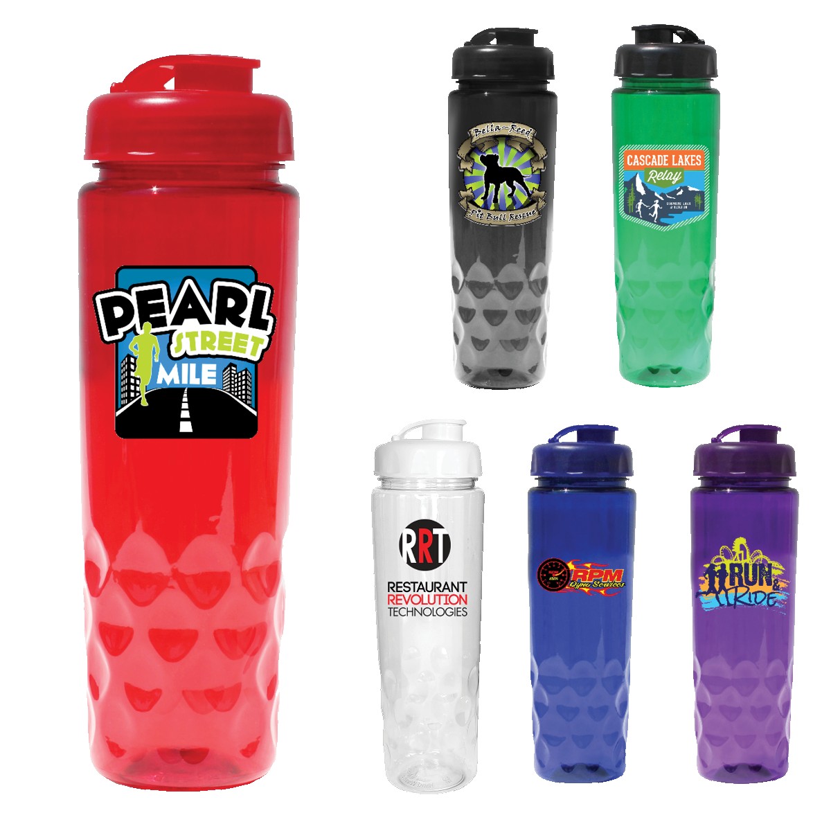 Picture of 24 Oz. Poly-Saver PET Bottle w/Flip Top Cap (Full Color Digital)