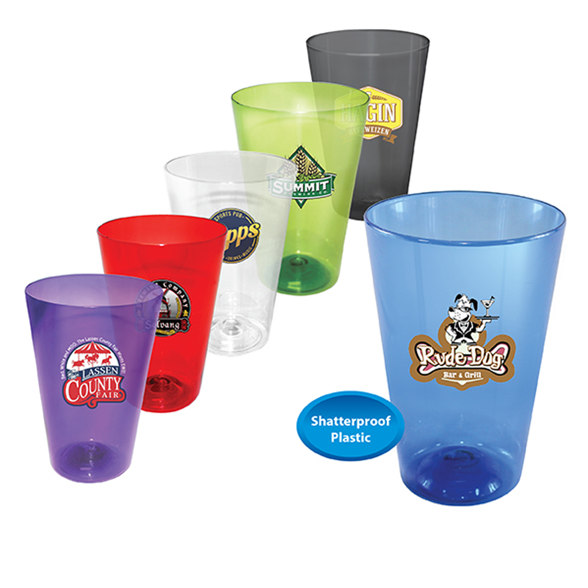 Picture of 16 Oz. Plastic Pint Glass, Full Color Digital