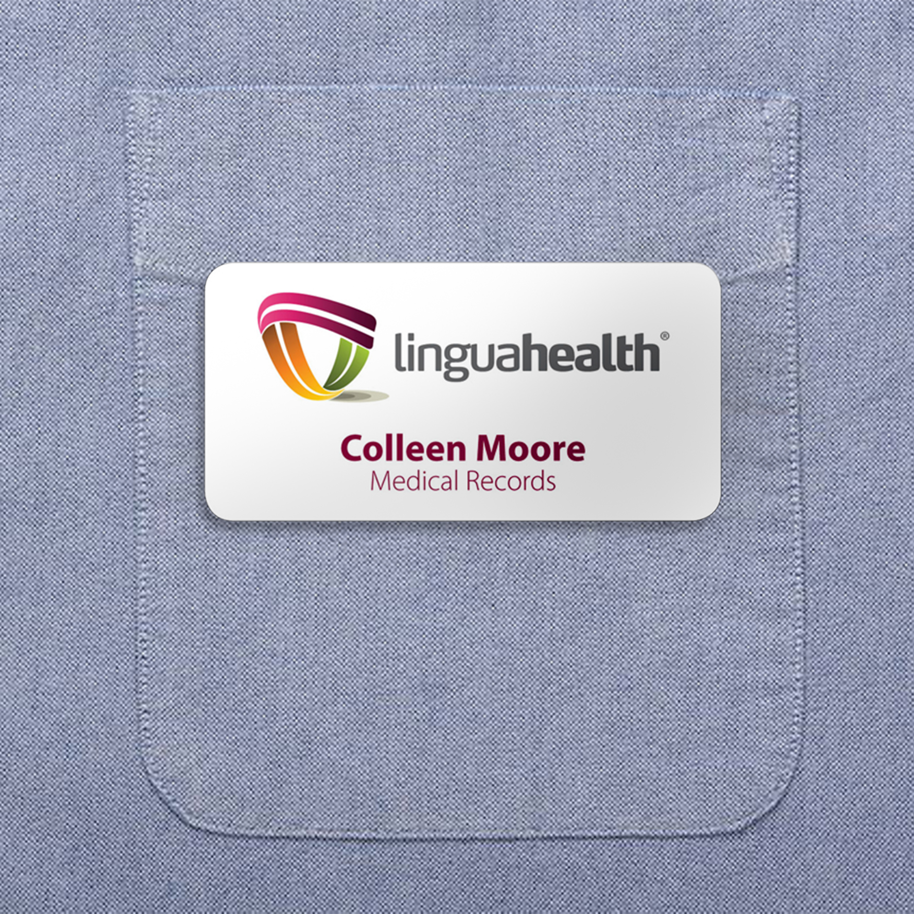 Picture of St. Paul Plastic Name Badge (Standard Size 1-1/2" x 3")