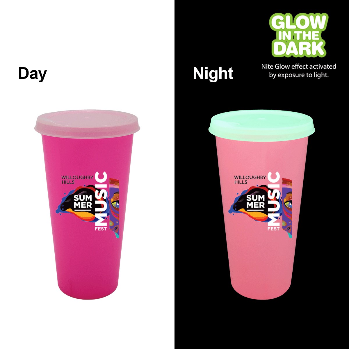 Picture of Nite Glow 26 oz. Tumbler with Lid, Full Color Digital
