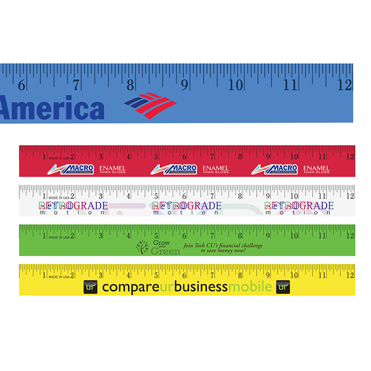 Picture of 12" Enamel Wood Ruler (Full Color Digital)