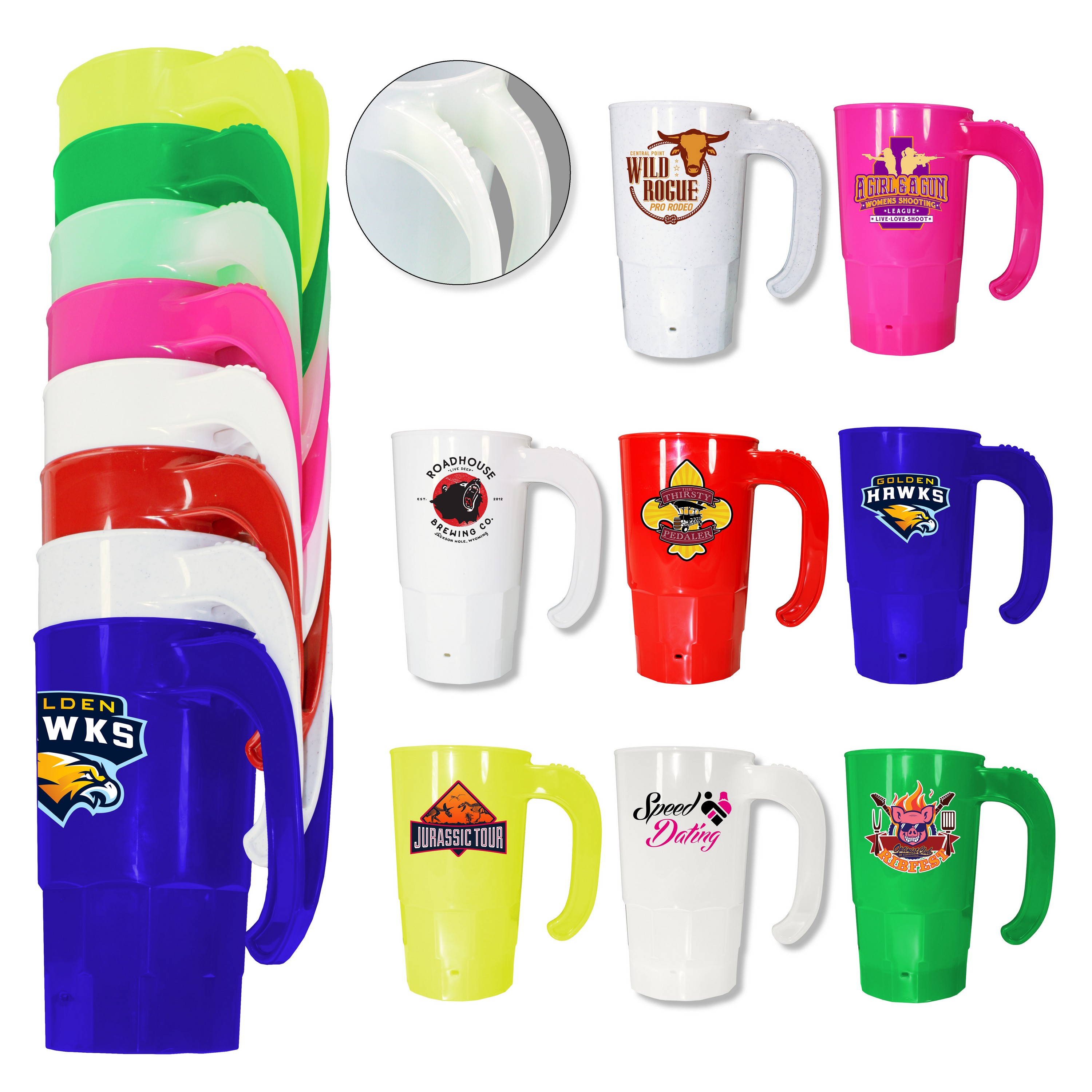 Picture of 20 Oz. Stackable Beer Stein (2 Side) (Full Color Digital)