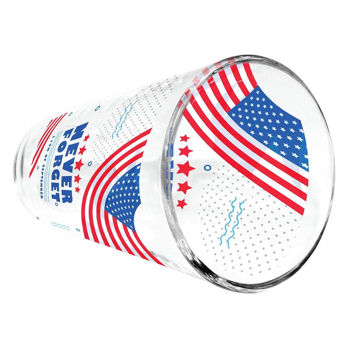 Picture of 16 oz. Pint Glass - USA, Mirror Printing
