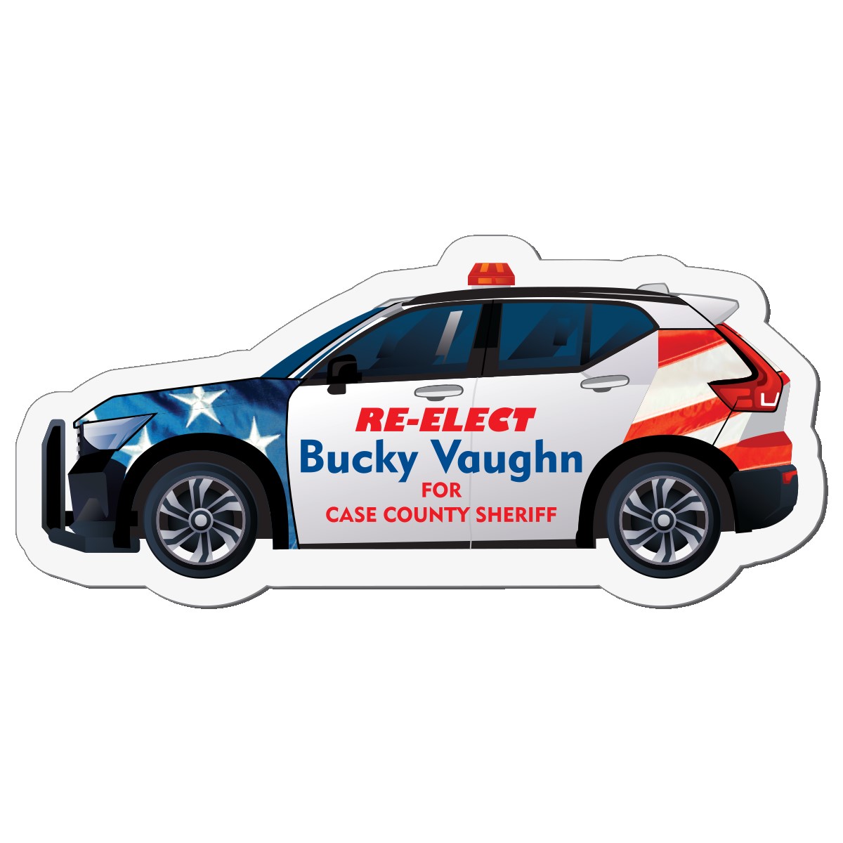 Picture of Police SUV Shaped Magnet, Full Color Digital