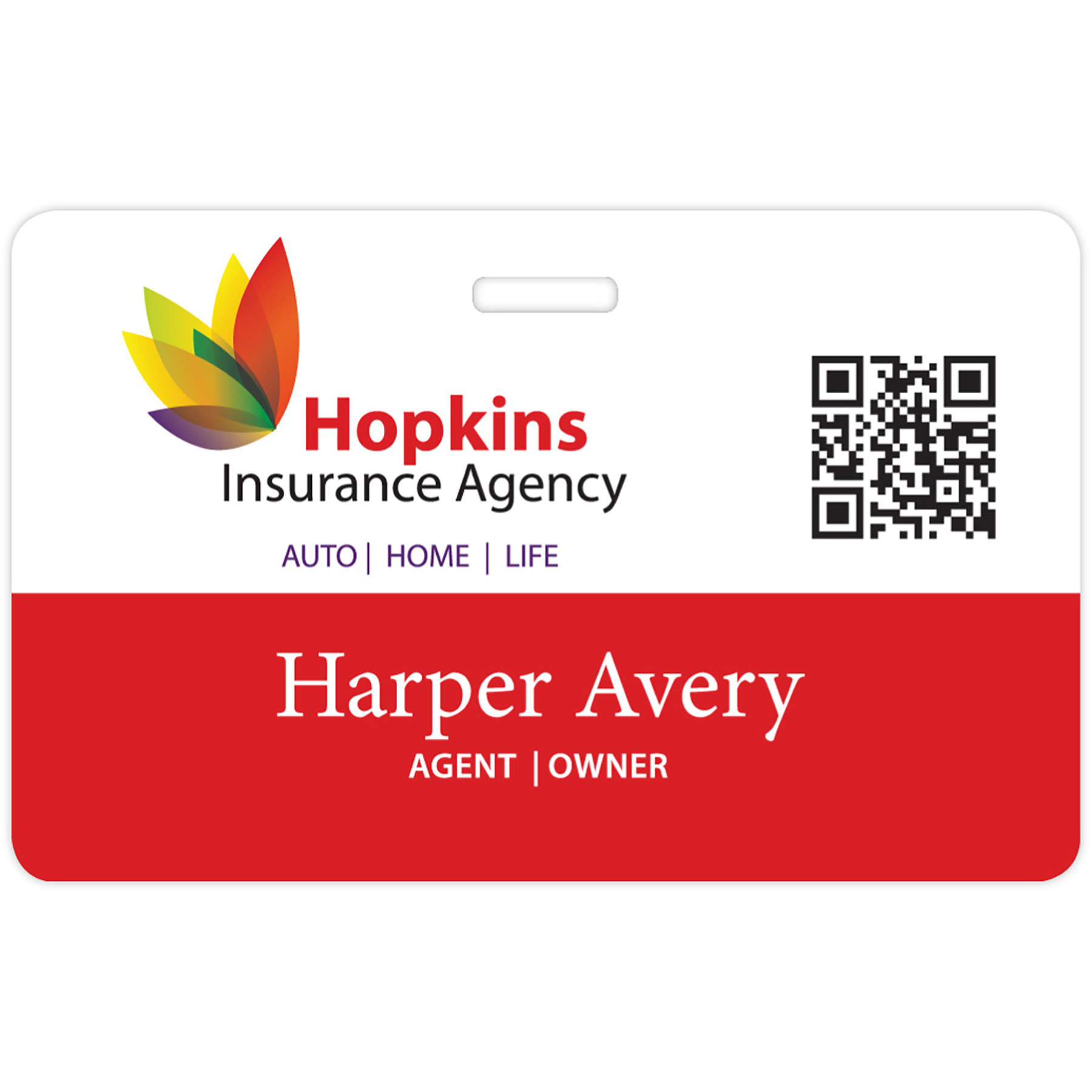 Picture of Memphis Plastic Event Name Badge: 3-3/8" x 2-1/8" Horizontal