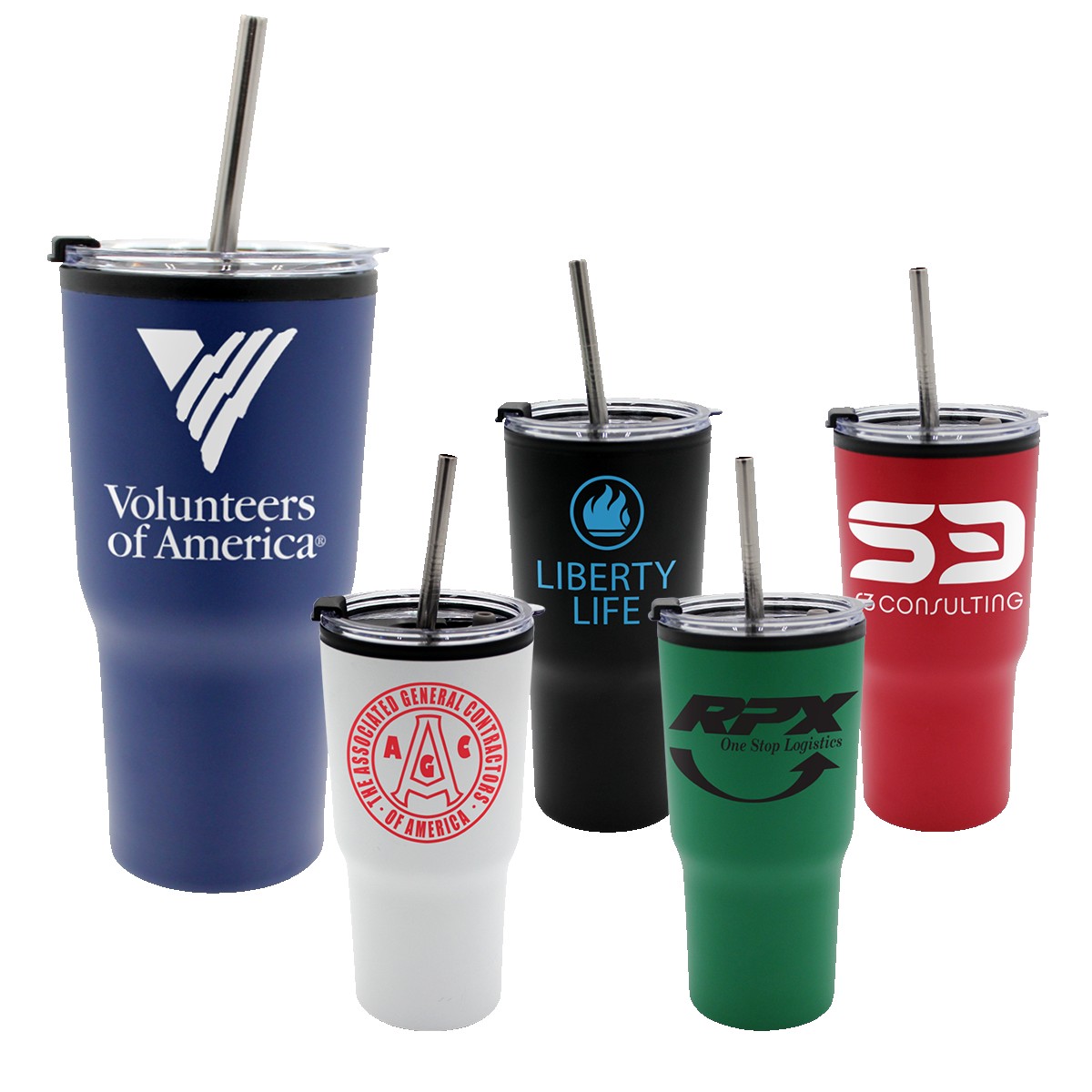 Picture of 20 oz. Ares Recycled Tumbler with Stainless Straw Lid