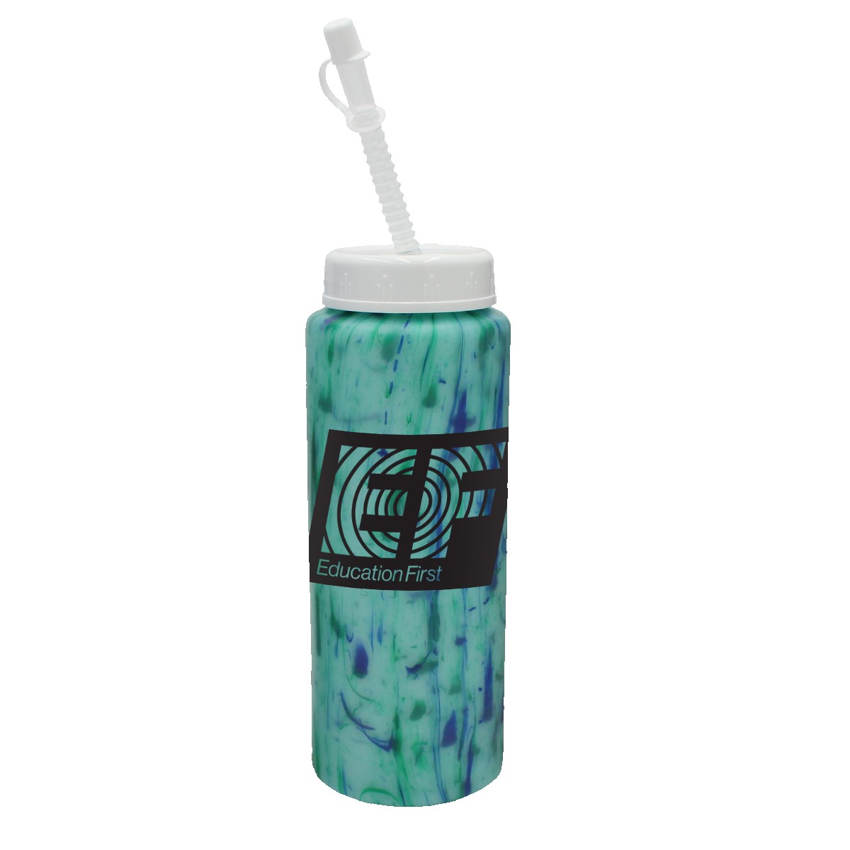 Picture of 32 Oz. Confetti Sports Bottle w/Flexible Straw