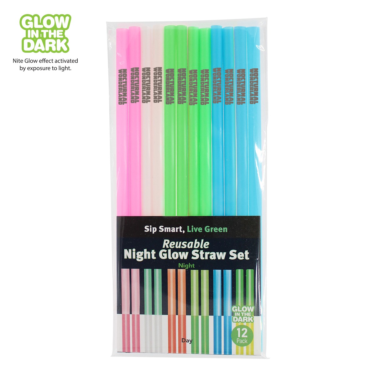 Picture of Nite Glow Reusable Straw - 12 Pack