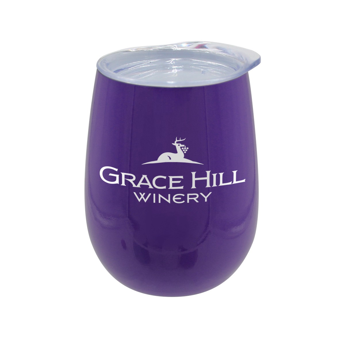 Picture of Pure 12 oz. Recycled Wine Glass with Lid