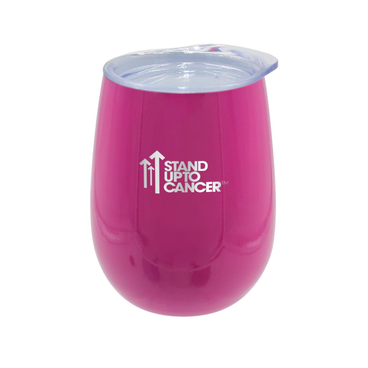 Picture of Pure 12 oz. Recycled Wine Glass with Lid, Laser, Standard