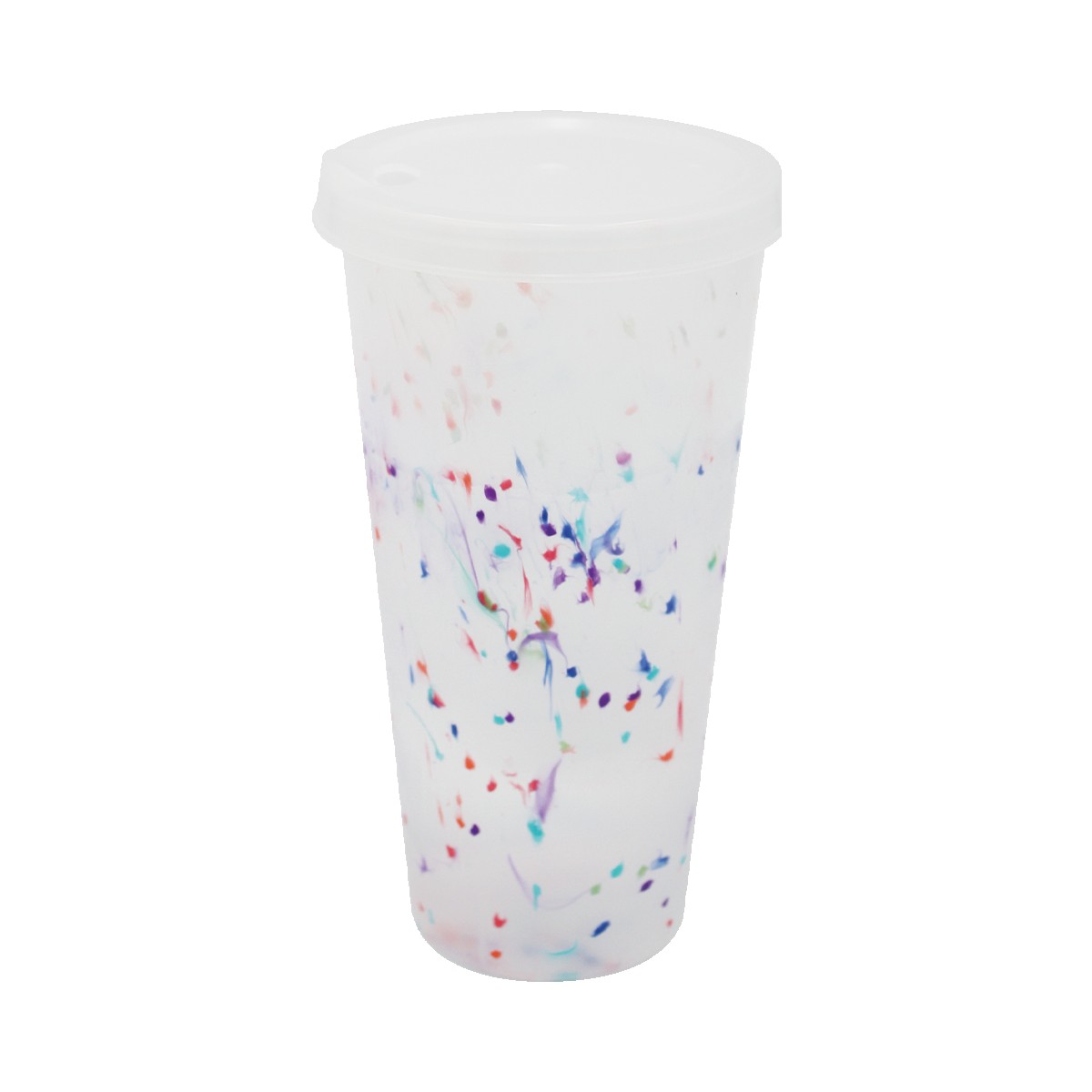 Picture of Mood 26 oz. Rainbow Confetti Tumbler with Lid