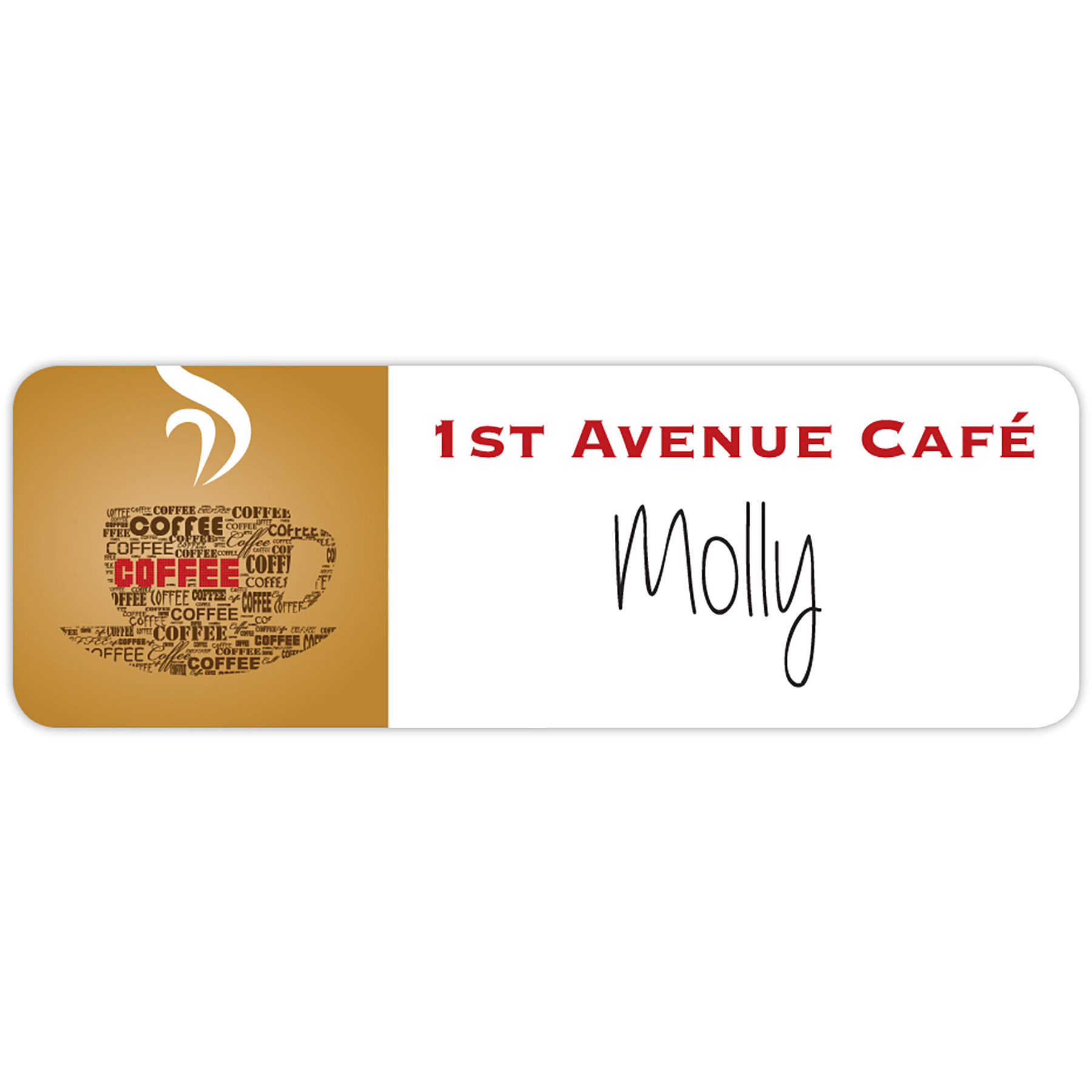 Picture of Value Reusable Name Badge: 3-1/32" X 1-1/32"