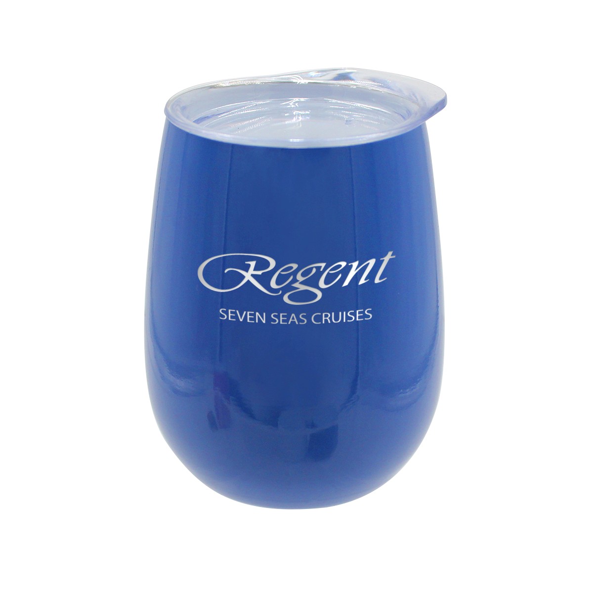 Picture of Pure 12 oz. Recycled Wine Glass with Lid, Laser, Premium