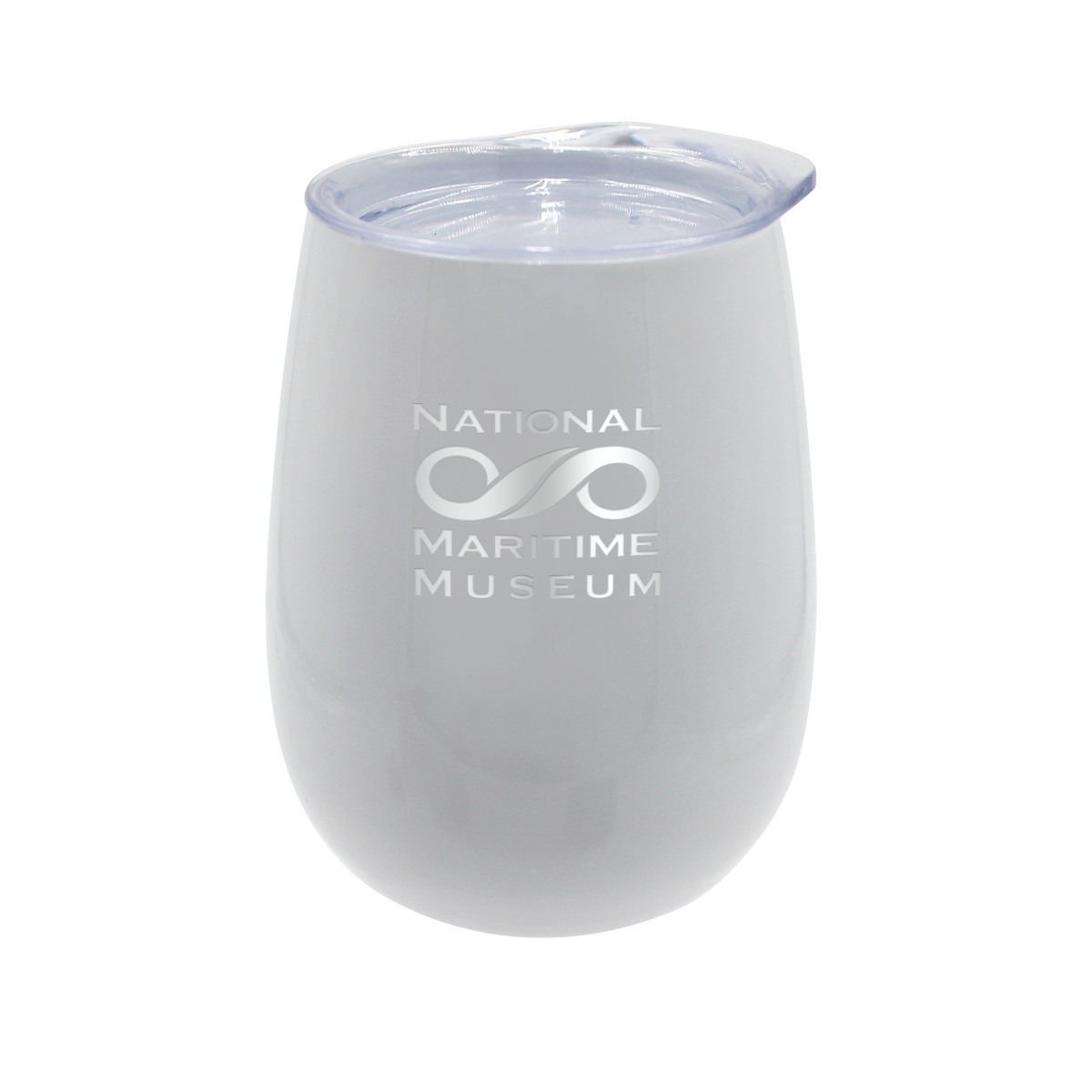 Picture of Pure 12 oz. Recycled Wine Glass with Lid, Laser, Premium
