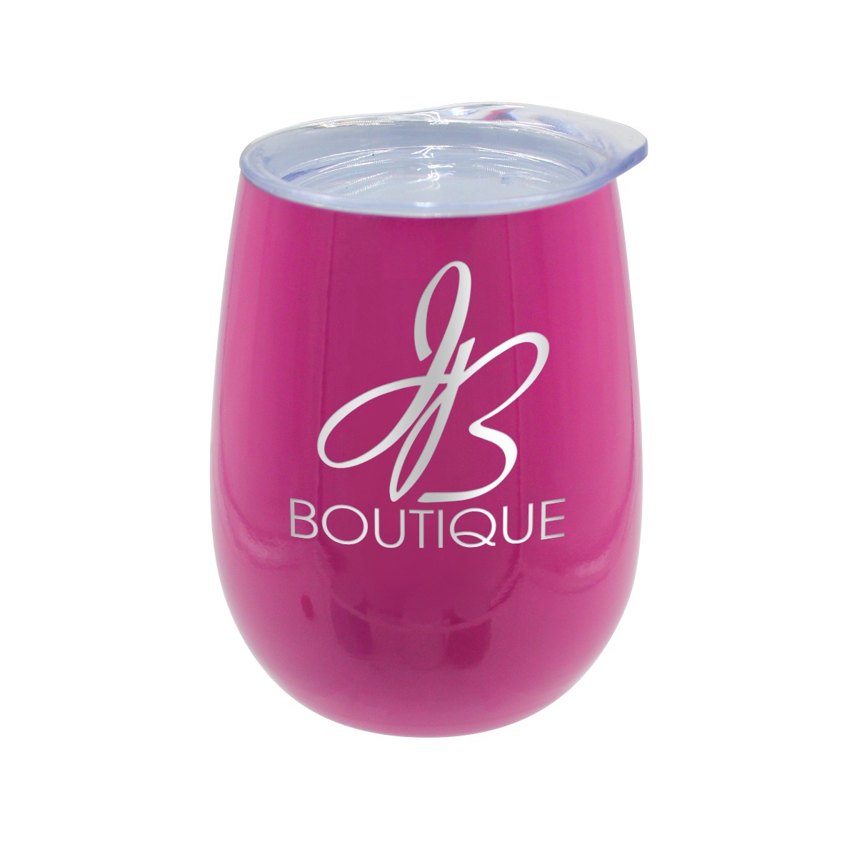 Picture of Pure 12 oz. Recycled Wine Glass with Lid, Laser, Premium