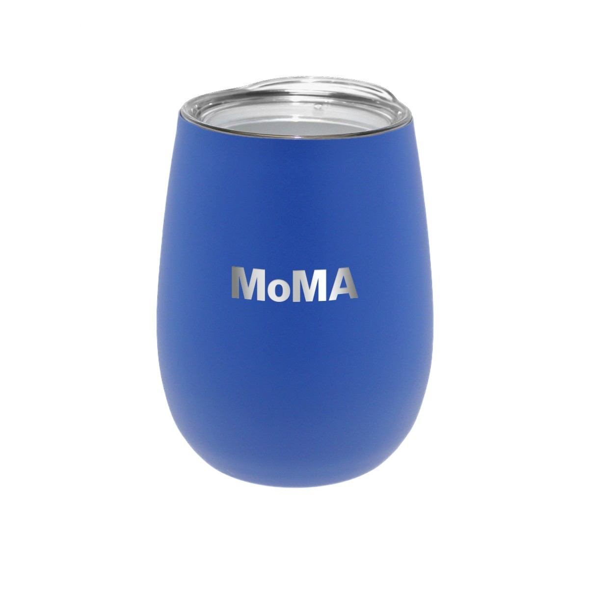 Picture of 12 oz. Recycled Stainless Wine Glass with Lid, Laser, Premium