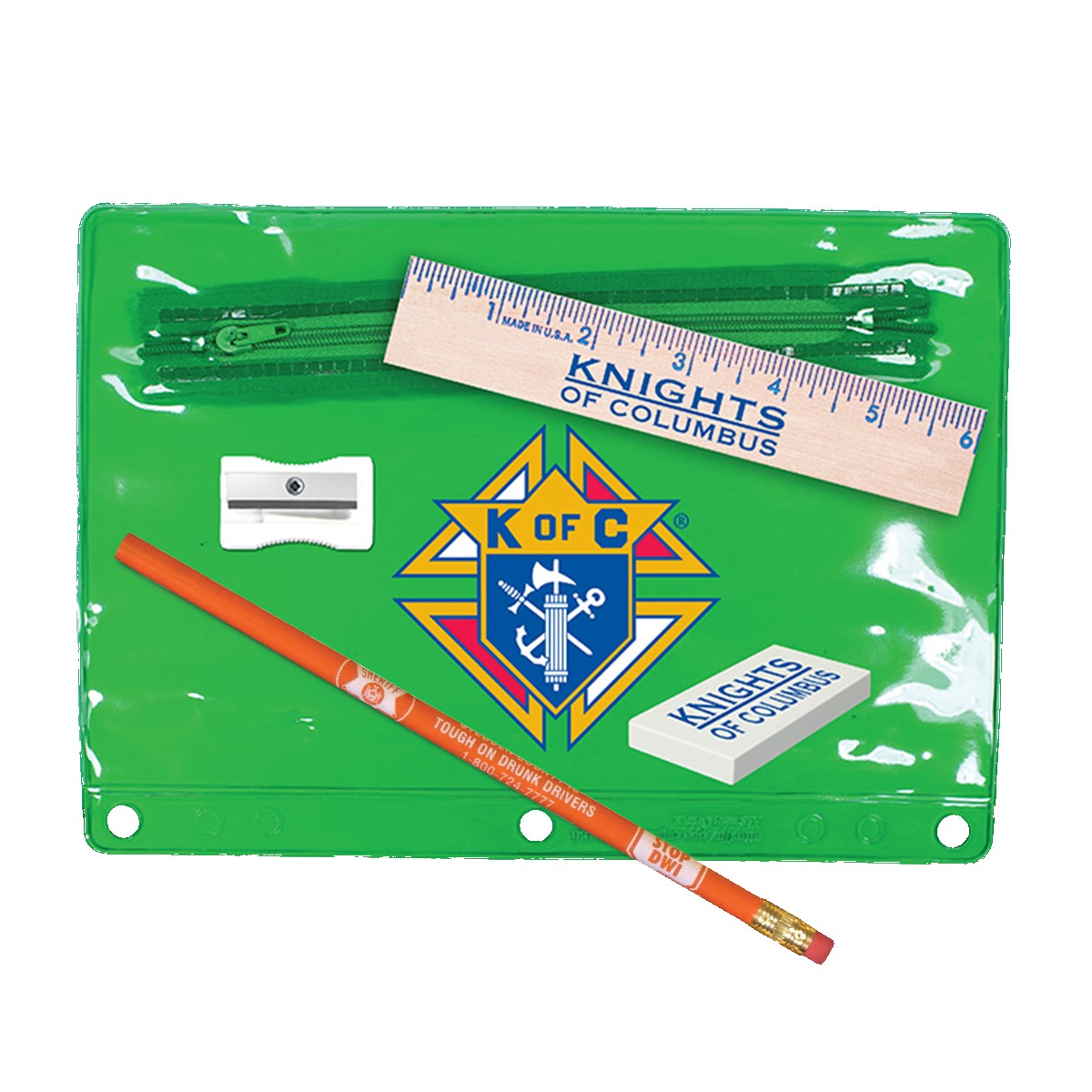 Picture of Premium Transparent School Kit with 1 Pencil, Full Color Digital
