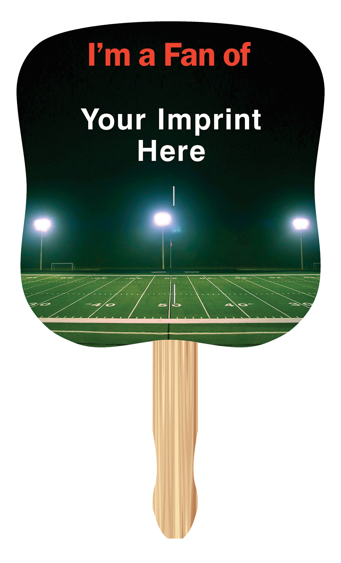 Picture of Football Full Color Digital Stock Hand Fan