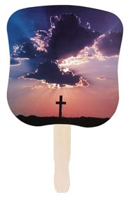 Picture of Stock Design Hand Fan - Cross, Full Color Digital