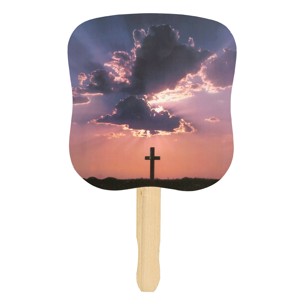 Picture of Stock Design Hand Fan - Cross, Full Color Digital