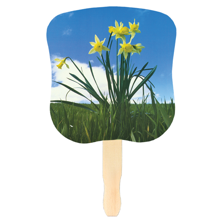 Picture of Stock Design Hand Fan-Daffodils, Full Color Digital