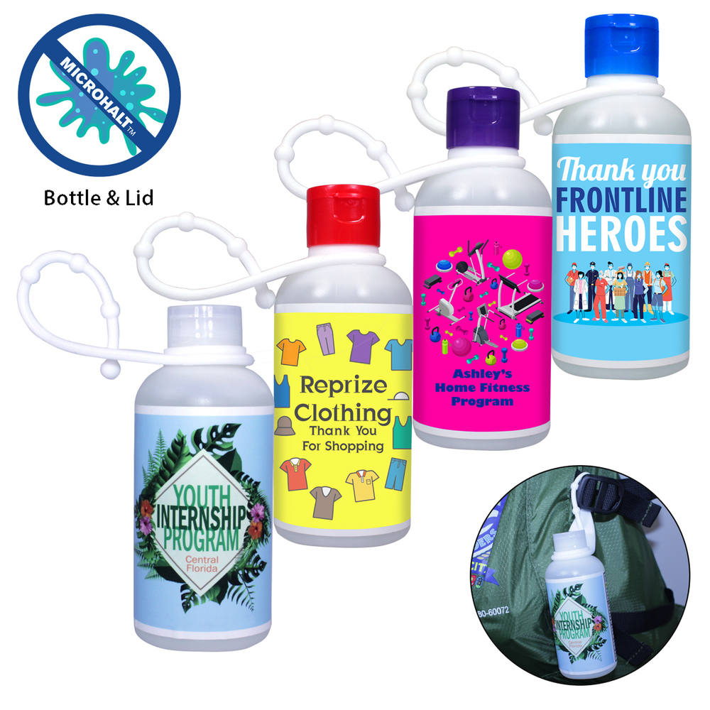 Picture of 3 Oz. Full Color Digital Gel Sanitizer w/Lanyard