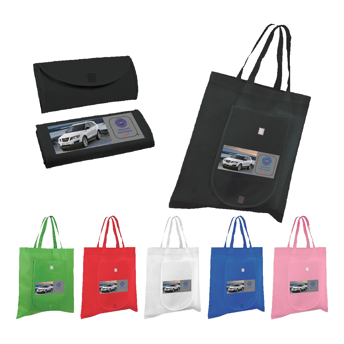 Picture of Non Woven Fold 'n Go Tote Bag (Full Color Digital)