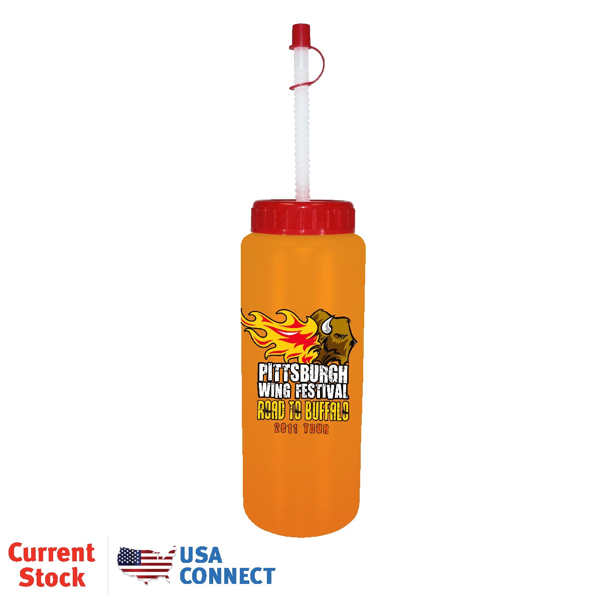 Picture of 32 Oz. Sports Bottle w/Flexible Straw (Full Color Digital)