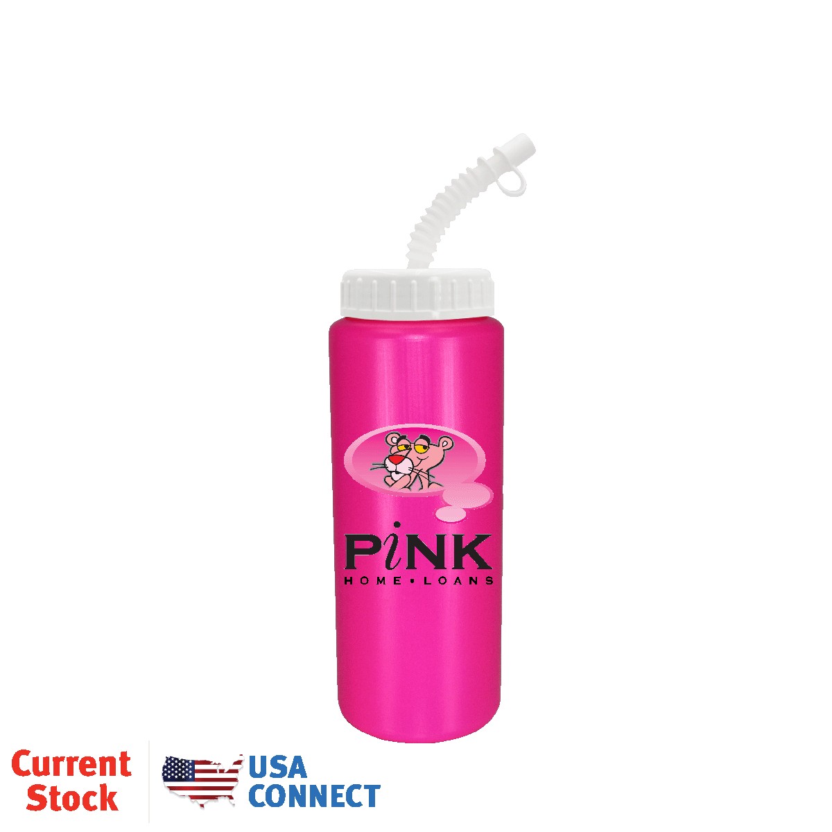 Picture of 32 Oz. Sports Bottle w/Flexible Straw (Full Color Digital)