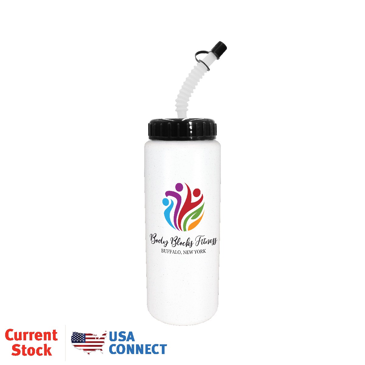 Picture of 32 Oz. Sports Bottle w/Flexible Straw (Full Color Digital)
